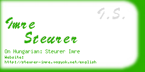 imre steurer business card